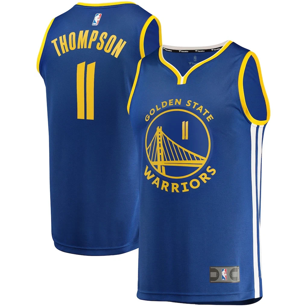 NWT Mens Klay Thompson Golden State Warriors Fanatics Fast Break Replica Jersey