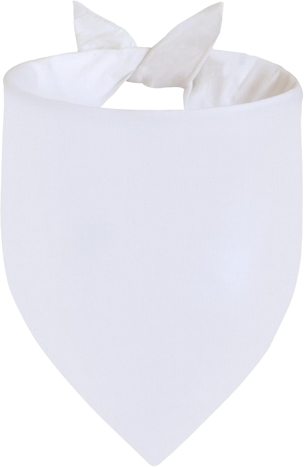 Blank Dog Bandanas White Xlarge 1PCS, DIY Solid Cotton Scarf, Durable Triangle R
