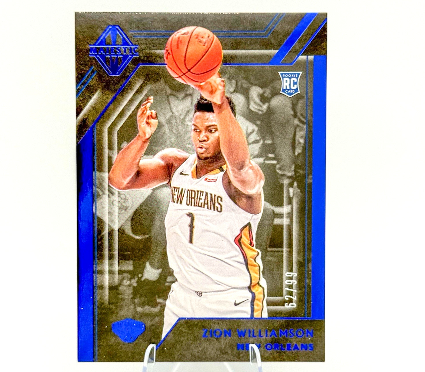 Zion Williamson (RC) 2019-20 Chronicles Majestic Blue /99 Rookie #354 Pelicans