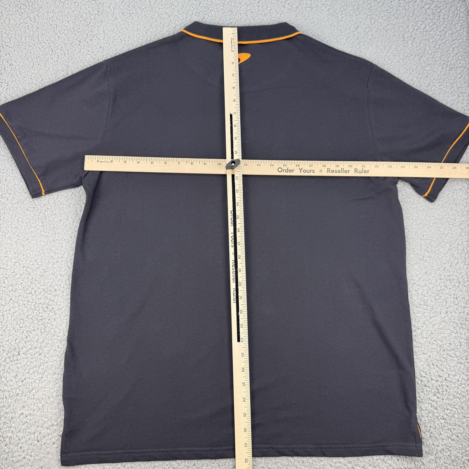 McLaren Formula 1 Team Shirt Mens 3XL Gray Formula 1 Racing Polo Organic Cotton