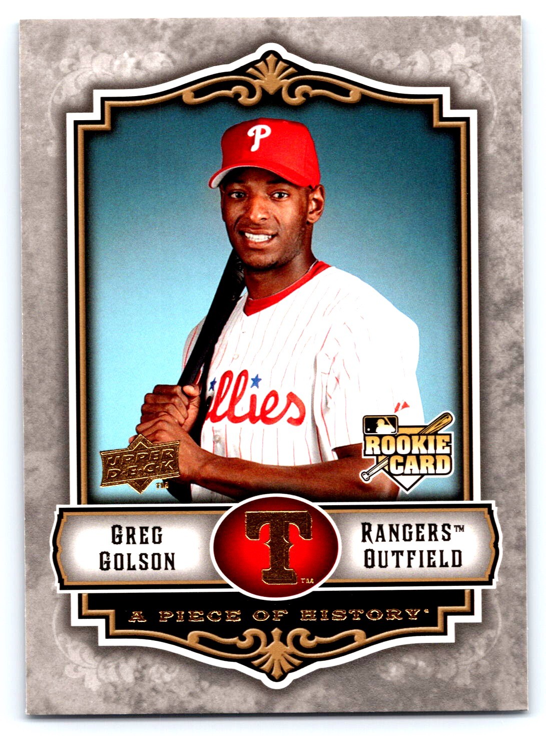 GREG GOLSON 2009 Upper Deck A Piece of History #119 RC