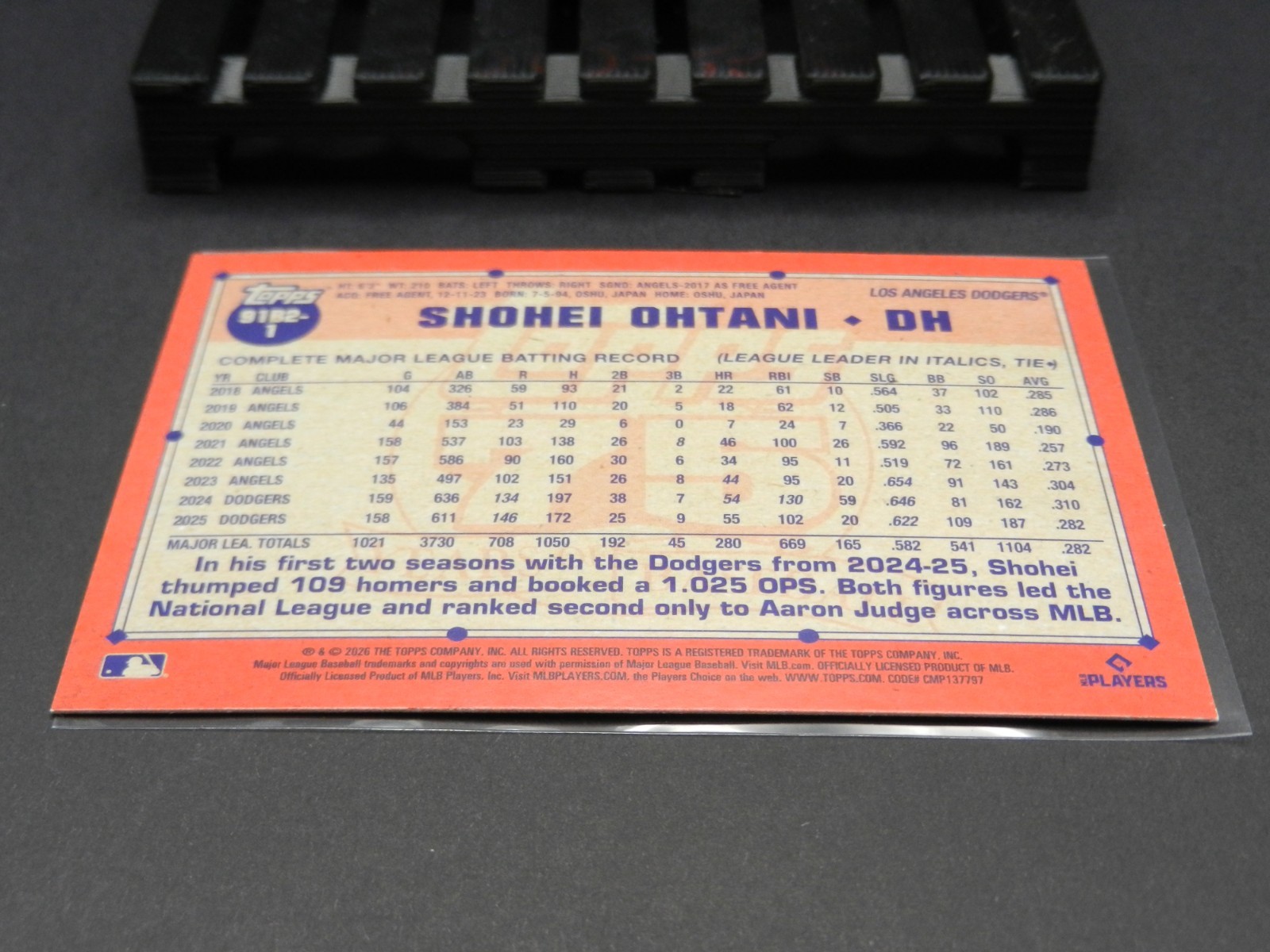 ⚾ SHOHEI OHTANI /150 | 2nd ON PRINT COLOR MATCH | 2026 Topps Series 2 #91B2-1 🔥