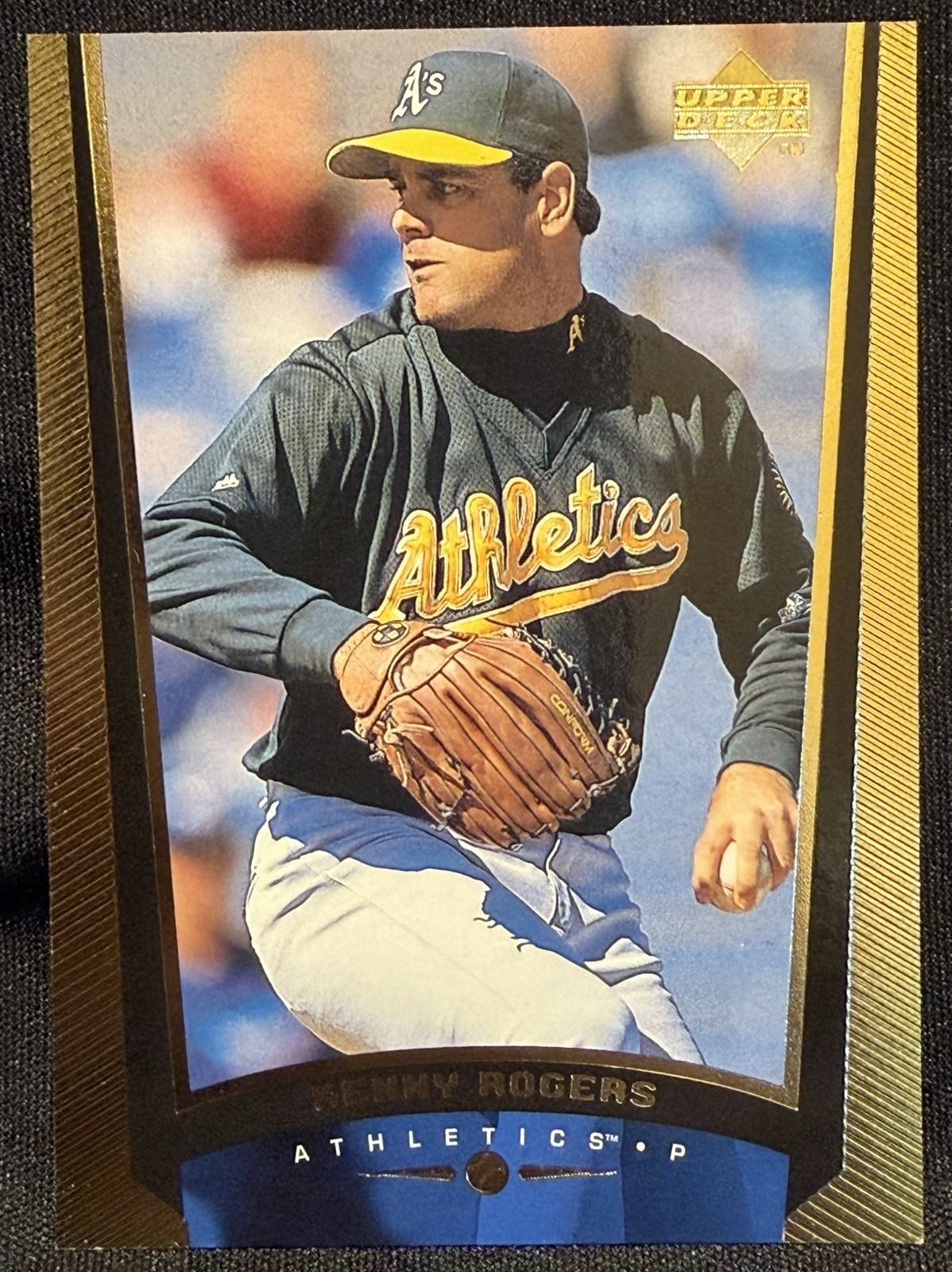 Kenny Rogers 1998 Upper Deck MLB Baseball True Gold 1/1 Oakland Athletics RARE