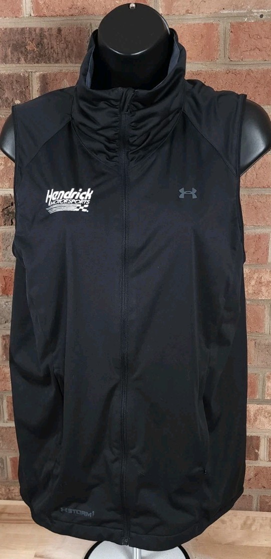 Under Armour Hendrick Motorsports Black Full Zip Womens M NASCAR Vest Jacket