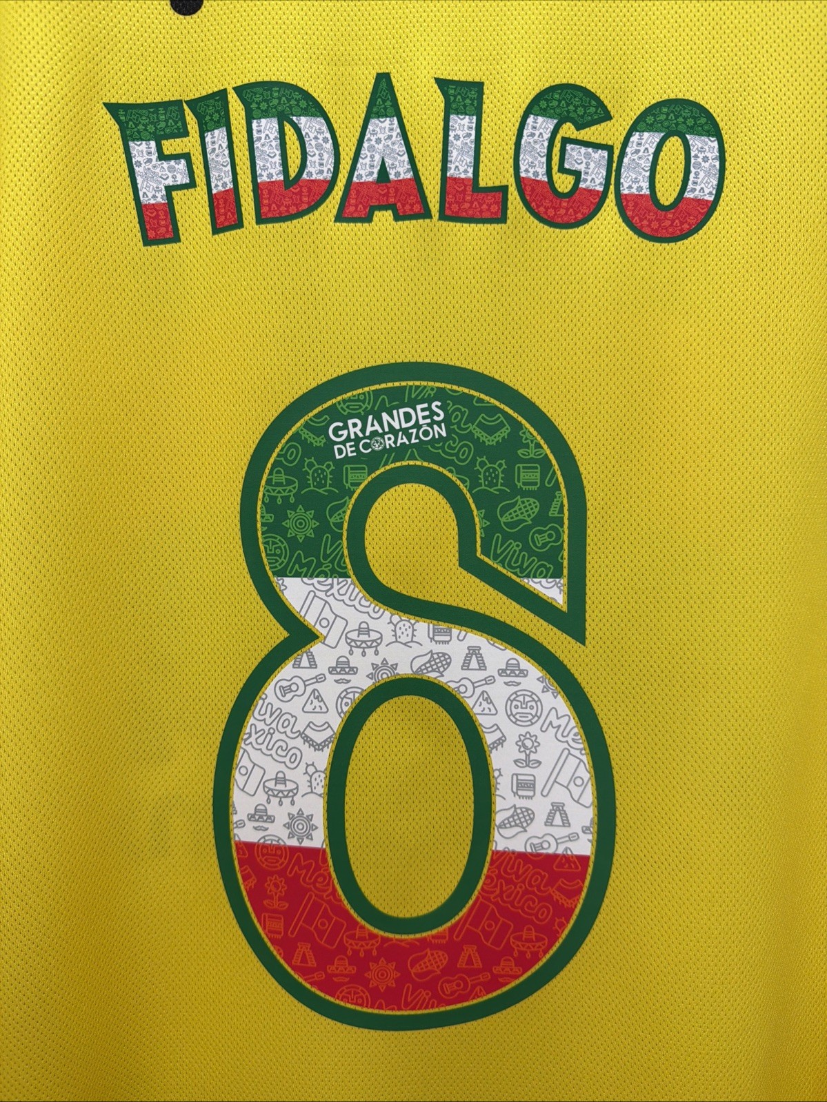 Fidalgo #8 Mens LARGE Adidas Club America Authentic Patrio Mexican Home Jersey