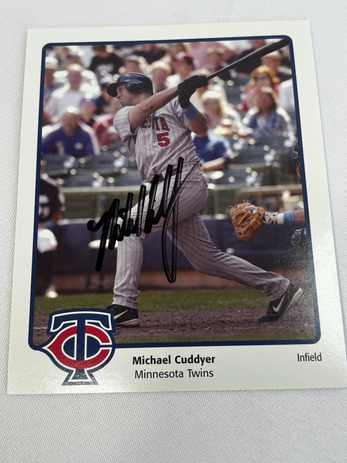 Lot of 10 Minnesota Twins Autographed Photos 4×5 Inches Hrbek Cuddyer Gladden