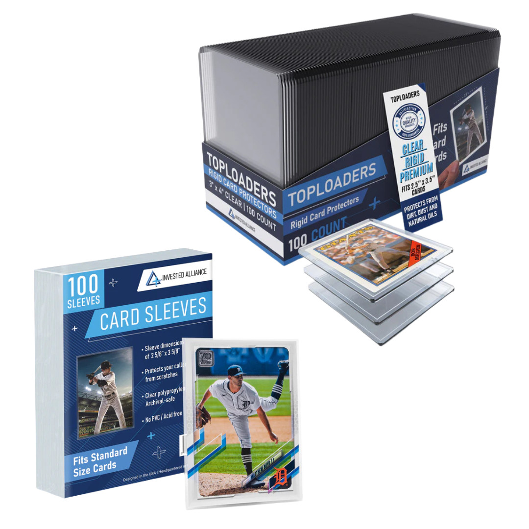 100 3×4 Toploaders 20pt & 100 Penny Sleeves – Standard Trading Card Protectors