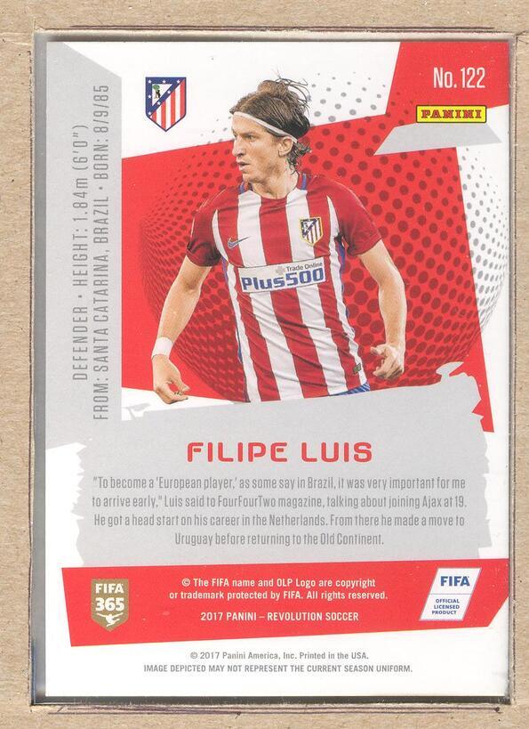 Filipe Luis 122 2017 Panini Revolution Atl�tico de Madrid