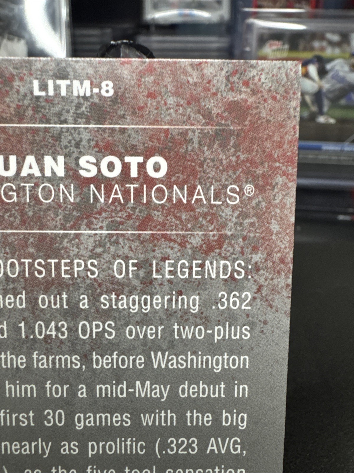 2018 Topps Update Juan Soto #LITM-8 Rookie Card (RC) Legends in the Making (SS)
