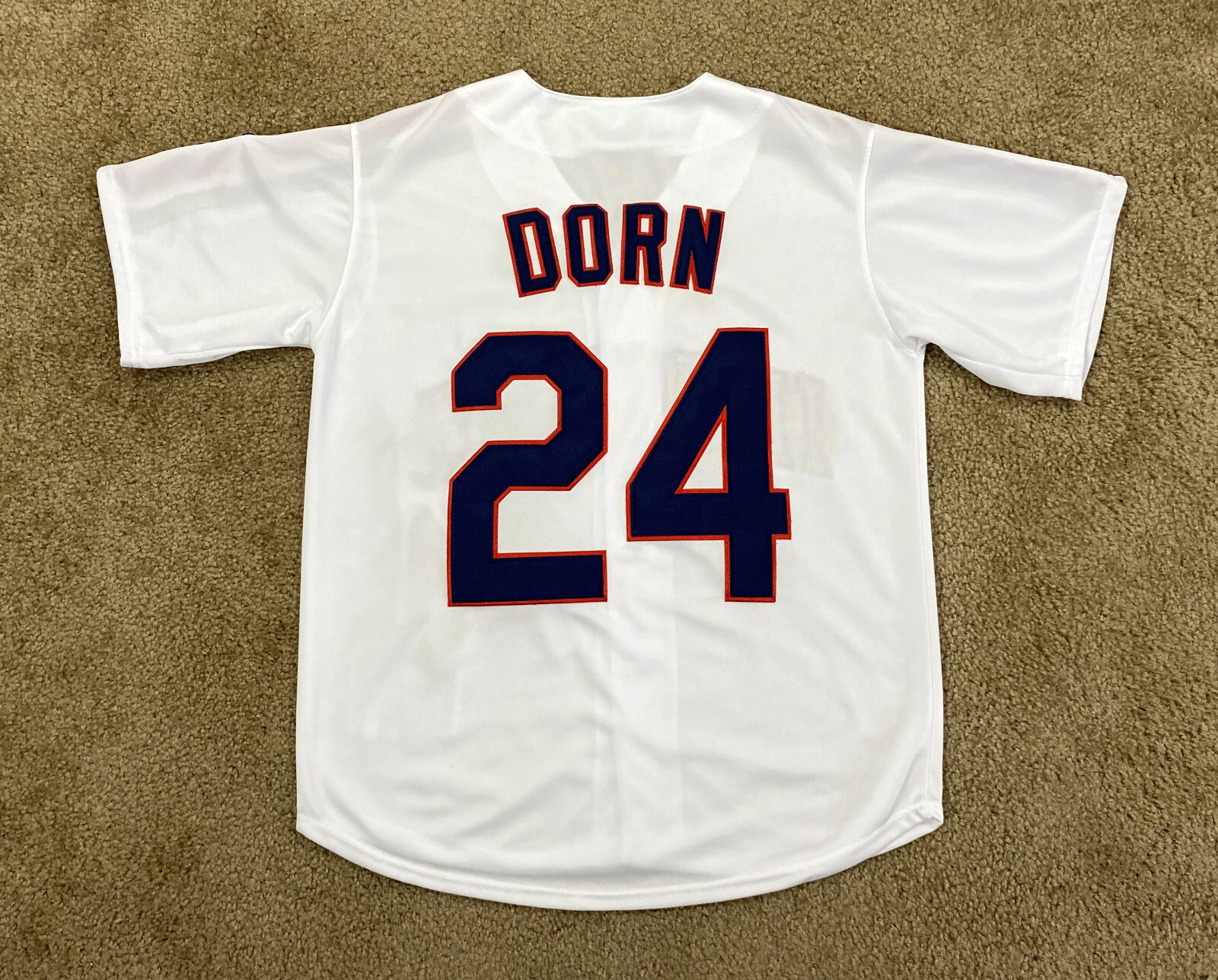 CLEVELAND INDIANS #7 TAYLOR or #24 DORN Button Down Jersey Sewn Letters Numbers