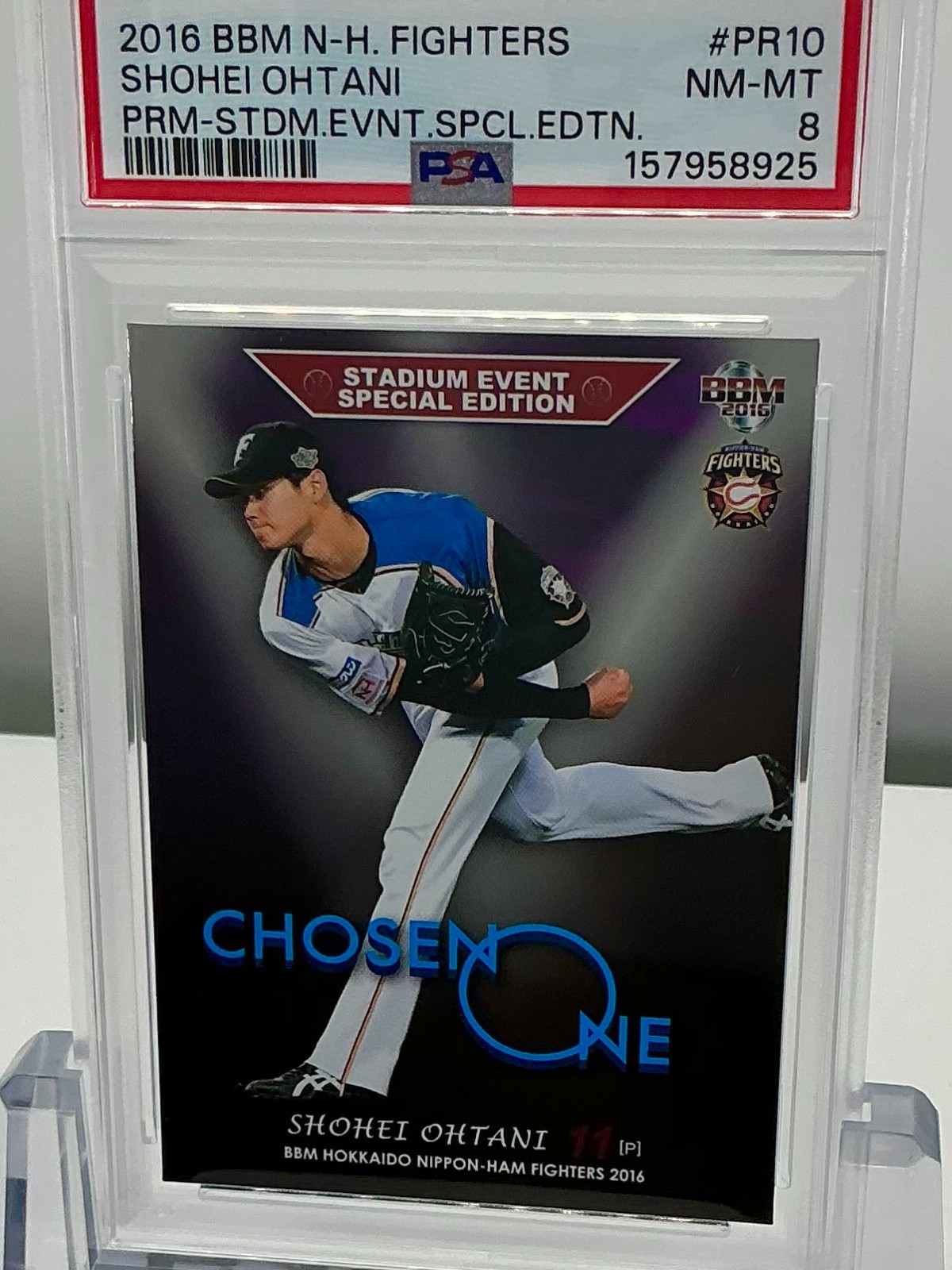 SHOHEI OHTANI 2016BBM N-H.FIGHTERS PROMO-STDM.EVNT.SPCL.EDTN #PR10 PSA9!POP10!RC