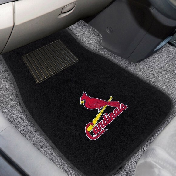 4PC MLB St. Louis Cardinals Car Truck Black All Weather Carpet Floor Mats Set