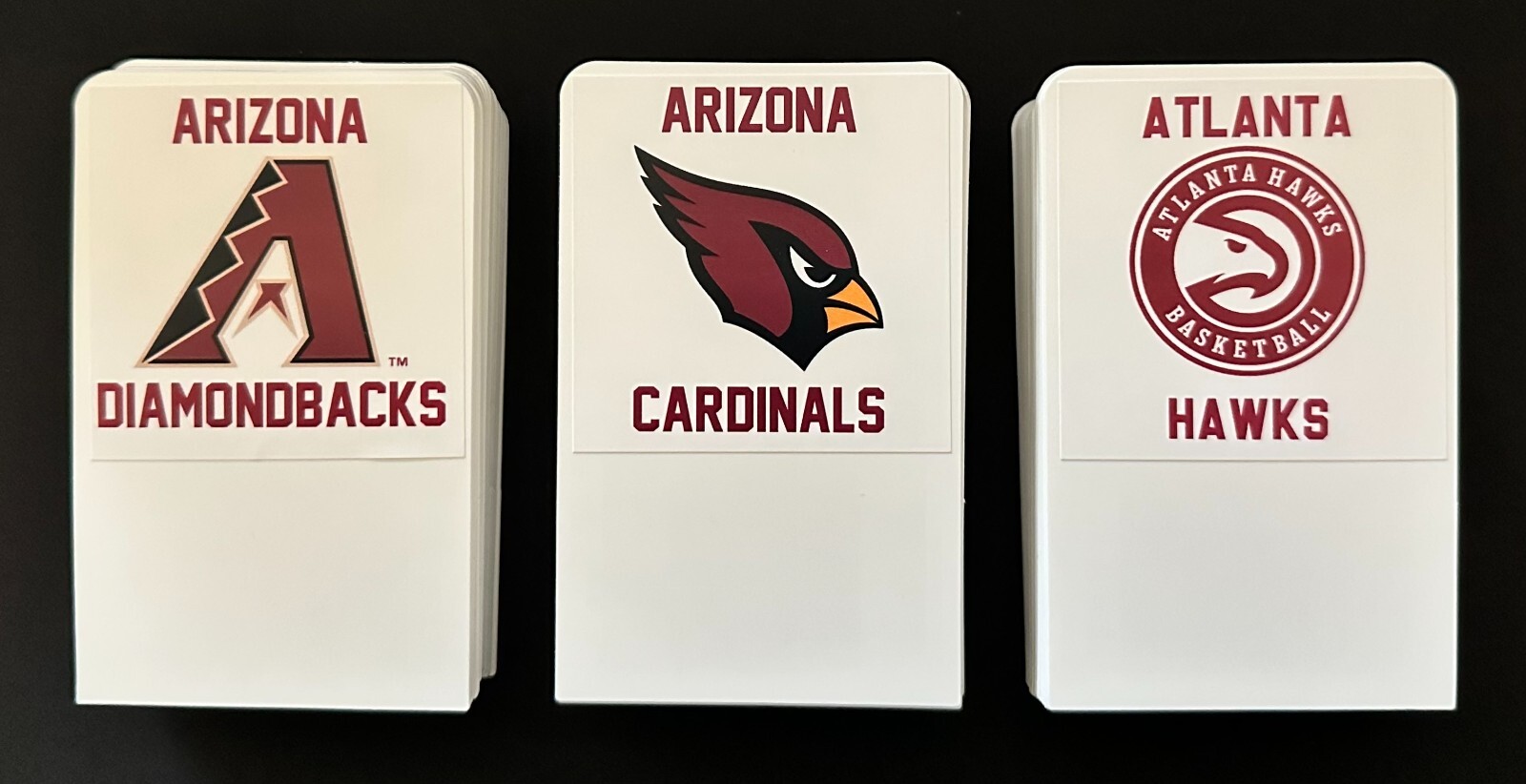 92 TALL Sports Card Dividers 3 League Bundle w/ FREE Custom Team Logo Labels