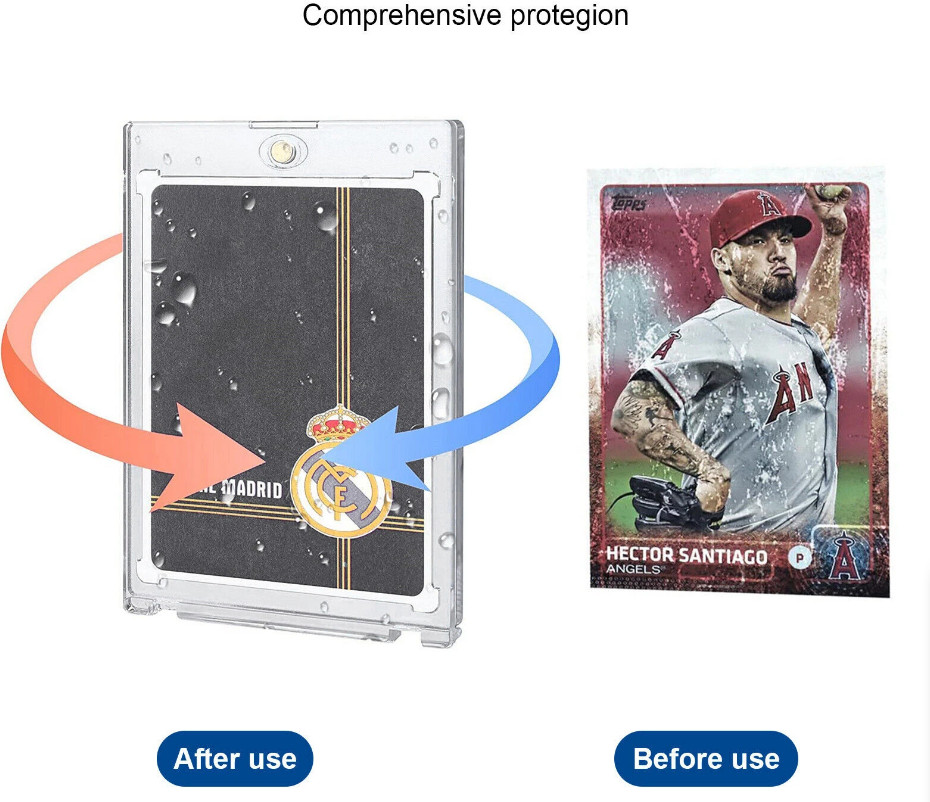 30 Pack Magnetic Trading Sports Card Holders 35pt One-Touch Hard UV Protection