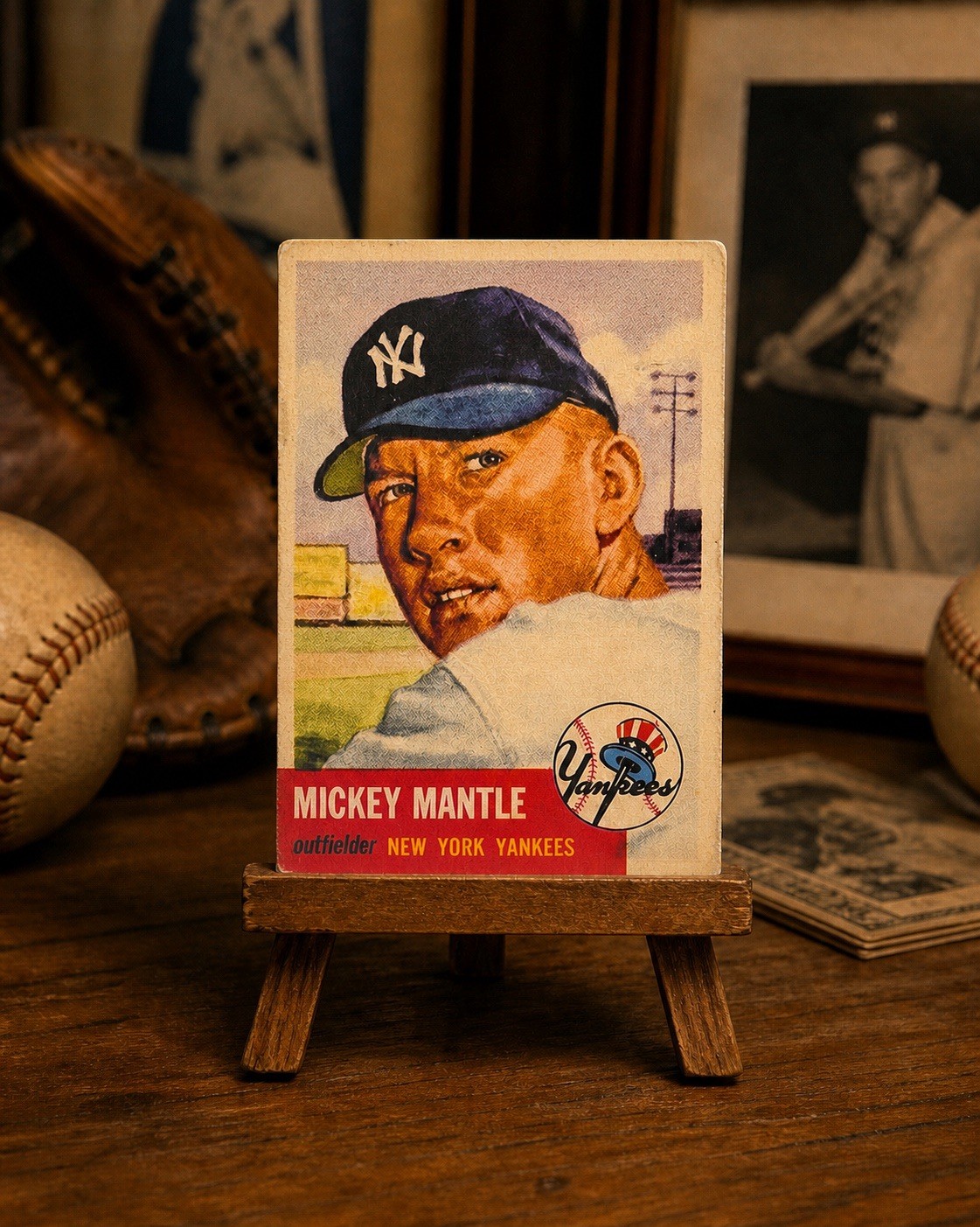 Vintage-Style Souvenir • Mickey Mantle 1953 Inspired Novelty Display Card