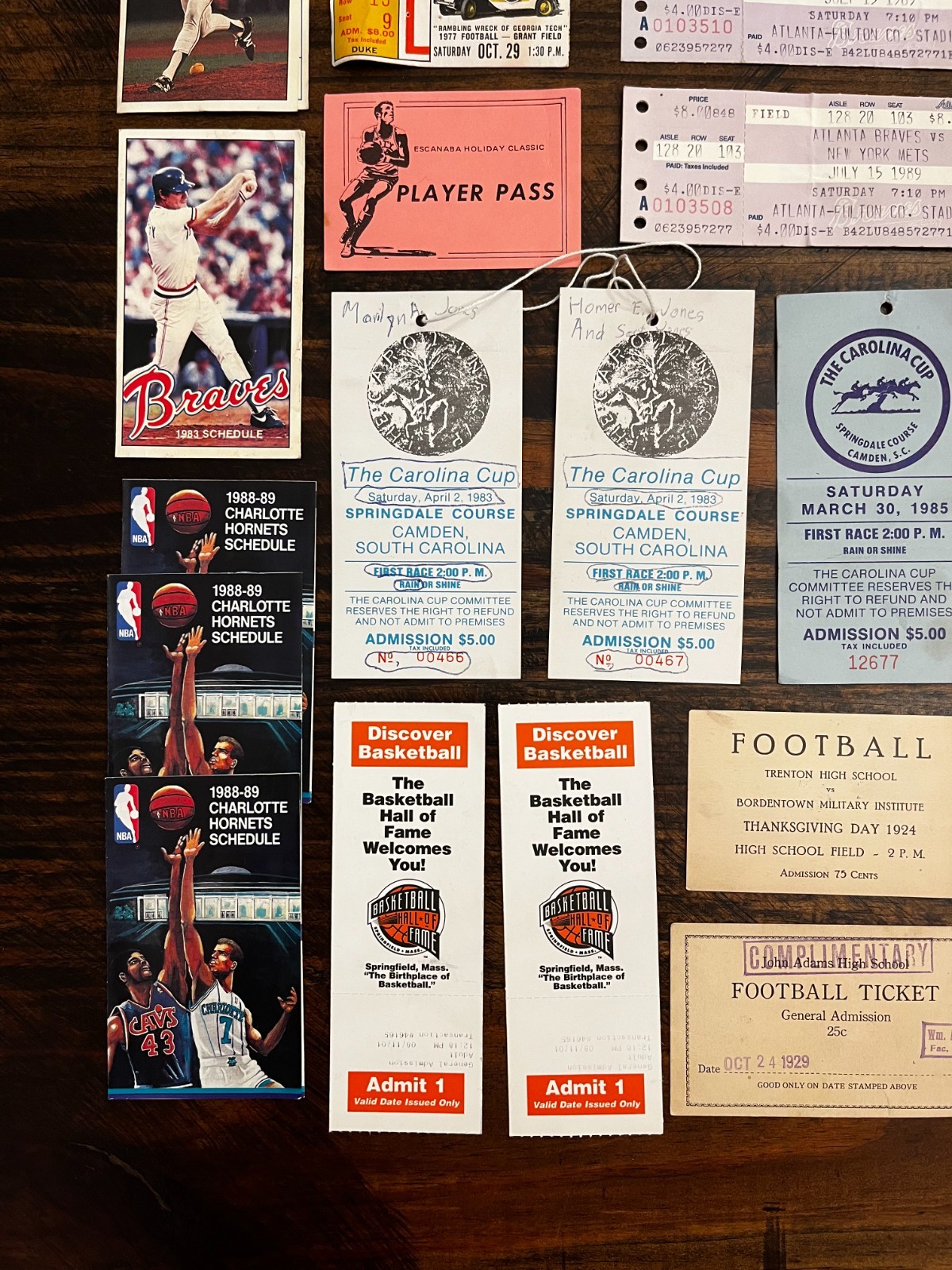 1920’s – 1990’s Sports Tickets – Stubs – Pocket Schedules MLB NFL NBA PGA CFB