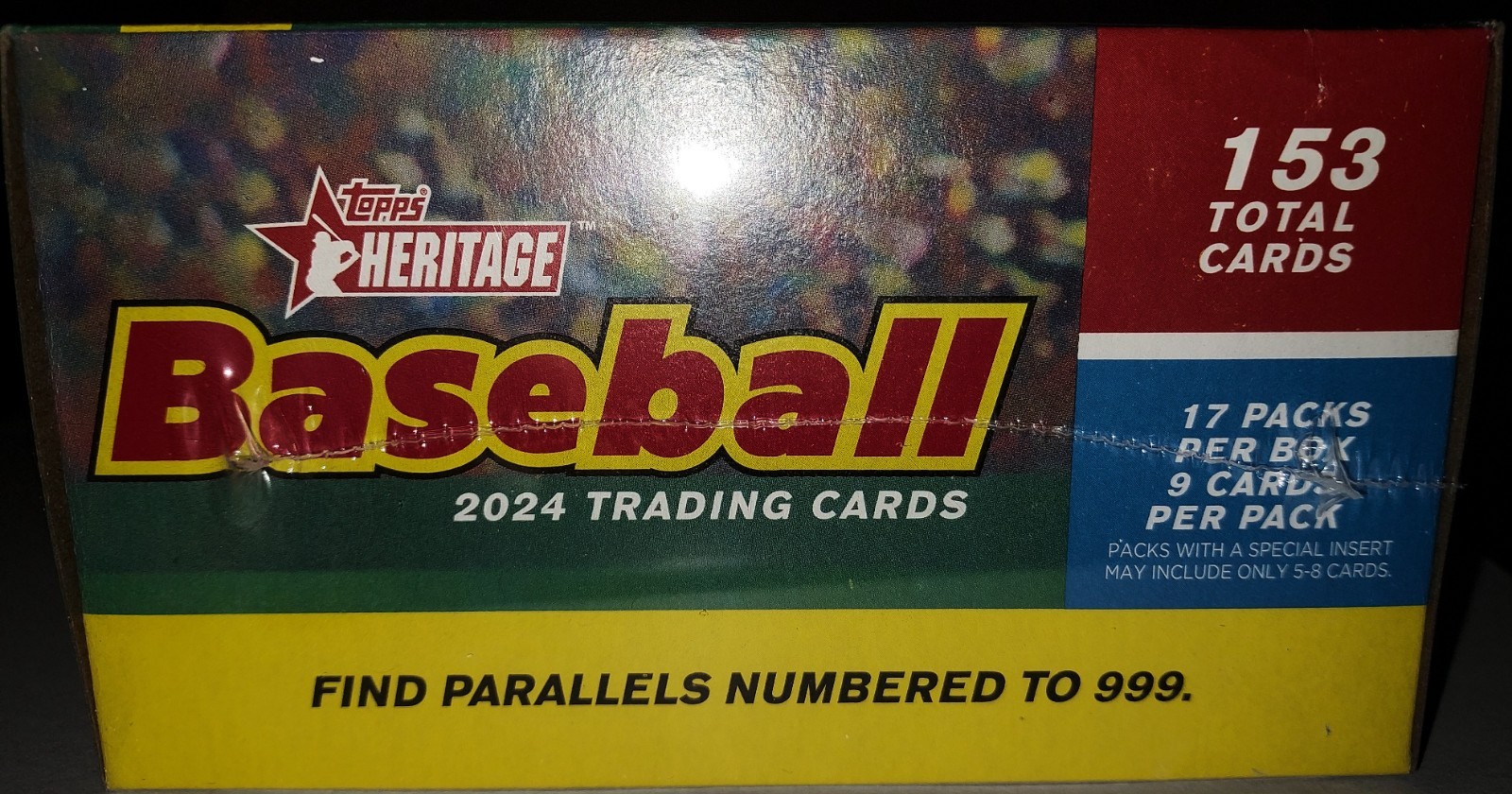 2024 Topps Heritage Baseball MONSTER Box – 17 PACKS – 153 Cards – FACTORY SEALED