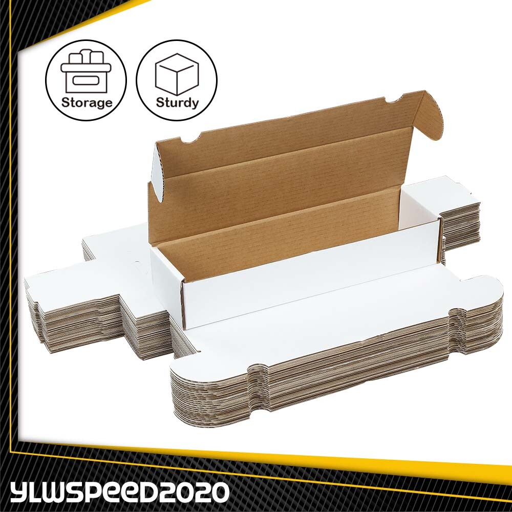 25 Storage Boxes Lot 800 Count Sports Cards Trading Corrugated Max Pro White