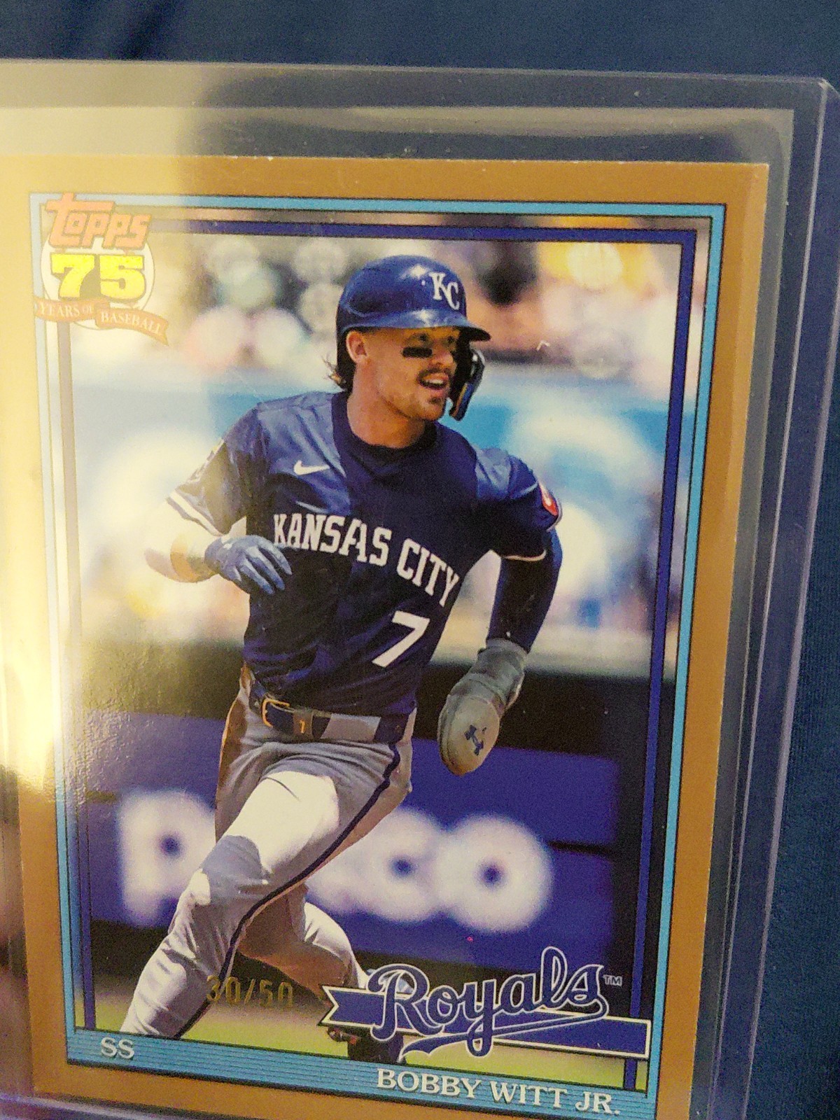 2026 Topps S1 Bobby Witt Jr Gold 1991 SSP 30/50 # T91-3 Royals + bonus card