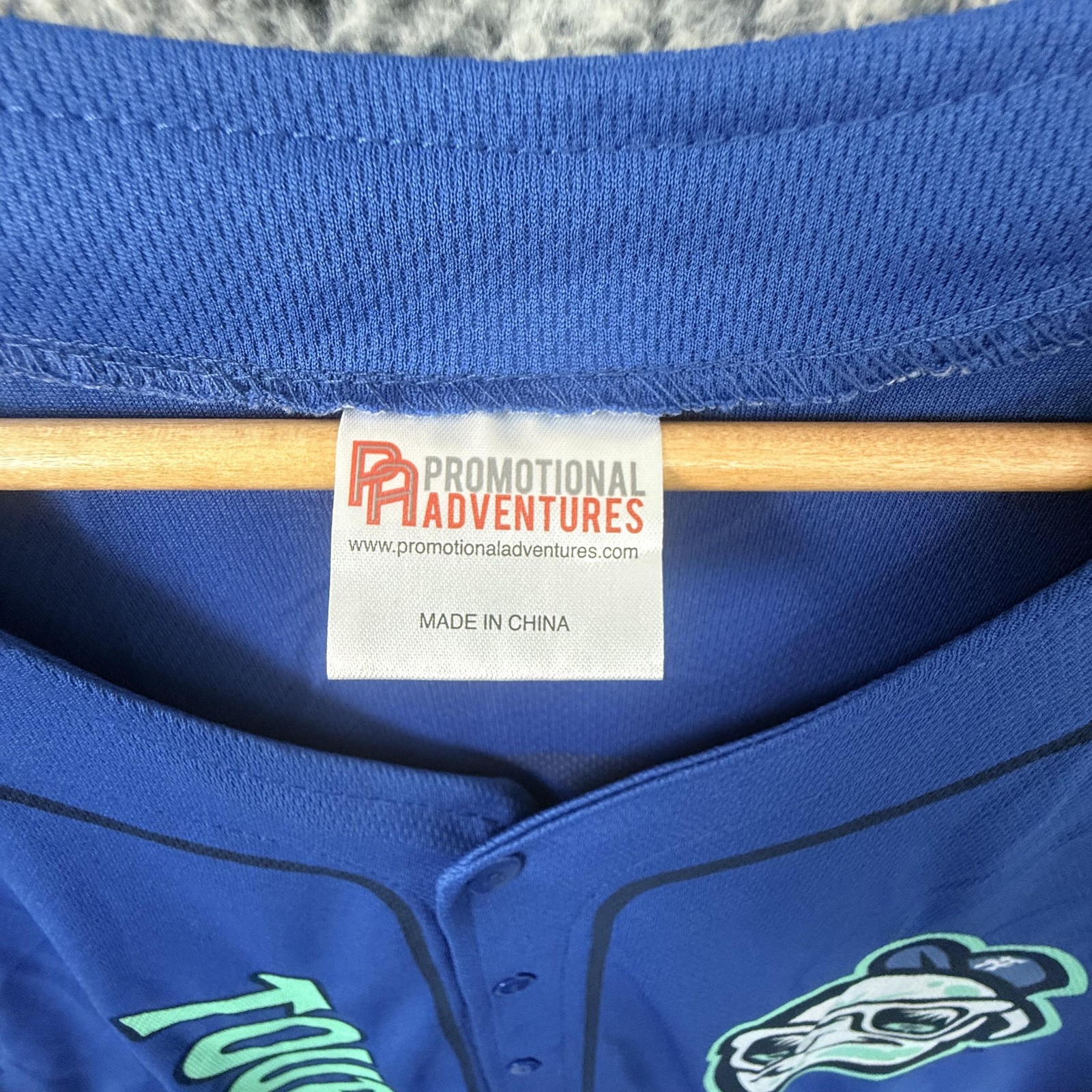Asheville Tourists Jersey Mens Large Blue MiLB Baseball Promotional Adventures L