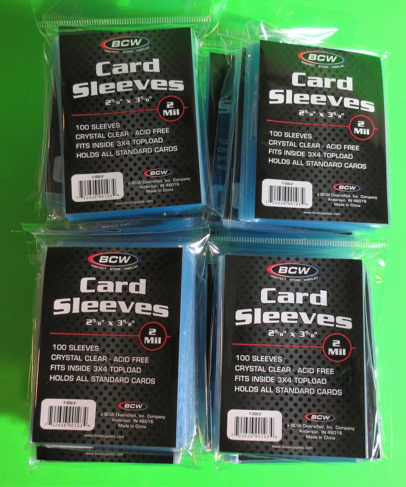 4000 BCW STANDARD CARD SLEEVES, 2-5/8″x 3-5/8″,FITS INSIDE HOLDERS-ARCHIVAL SAFE