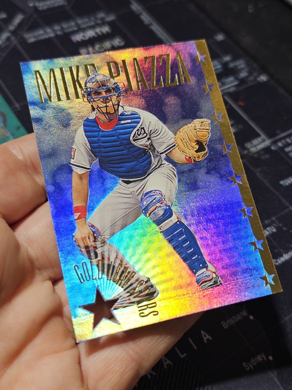 95 1995 Leaf GOLD LEAF STARS 2487/10000 #11 Mike Piazza DIE CUT STAR LA Dodgers