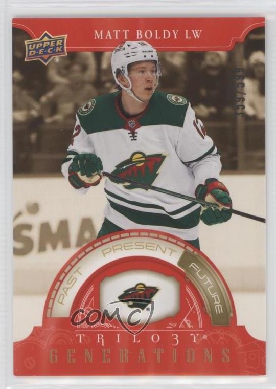 2022 Upper Deck Trilogy Generations Red /599 Matt Boldy #TG-19C Rookie RC 14sr