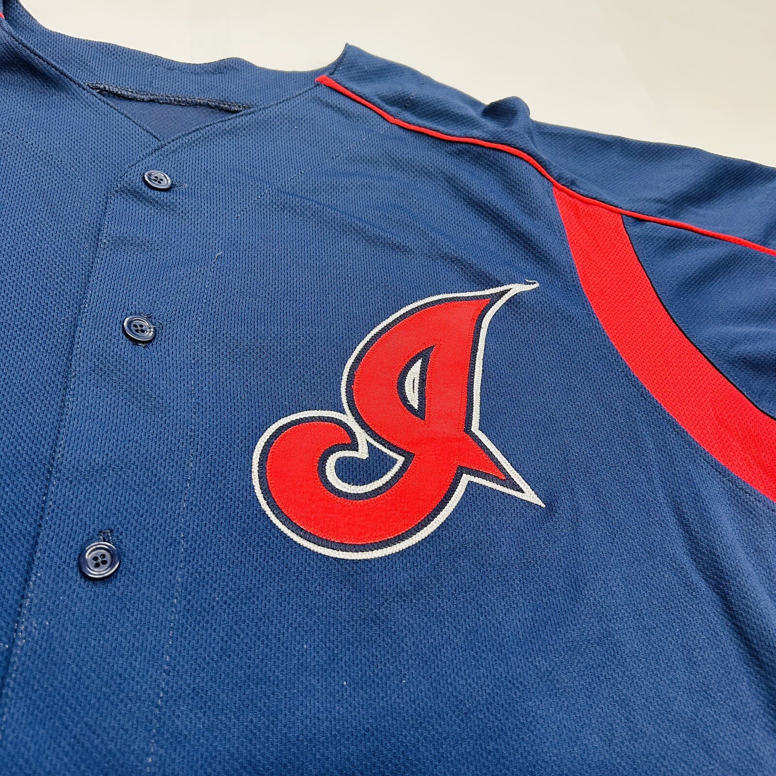 Cleveland Indians Majestic Minnie Mendoza Worn Used BP Spring Training Jersey XL