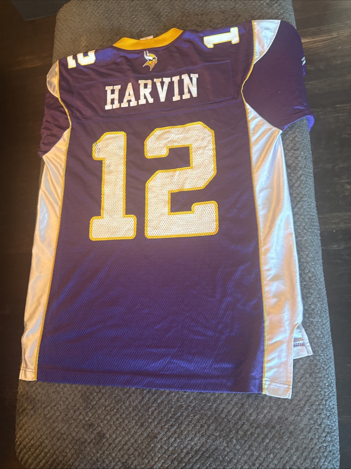 Percy Harvin #12 Minnesota Vikings Reebok Football Purple Jersey Mens Large