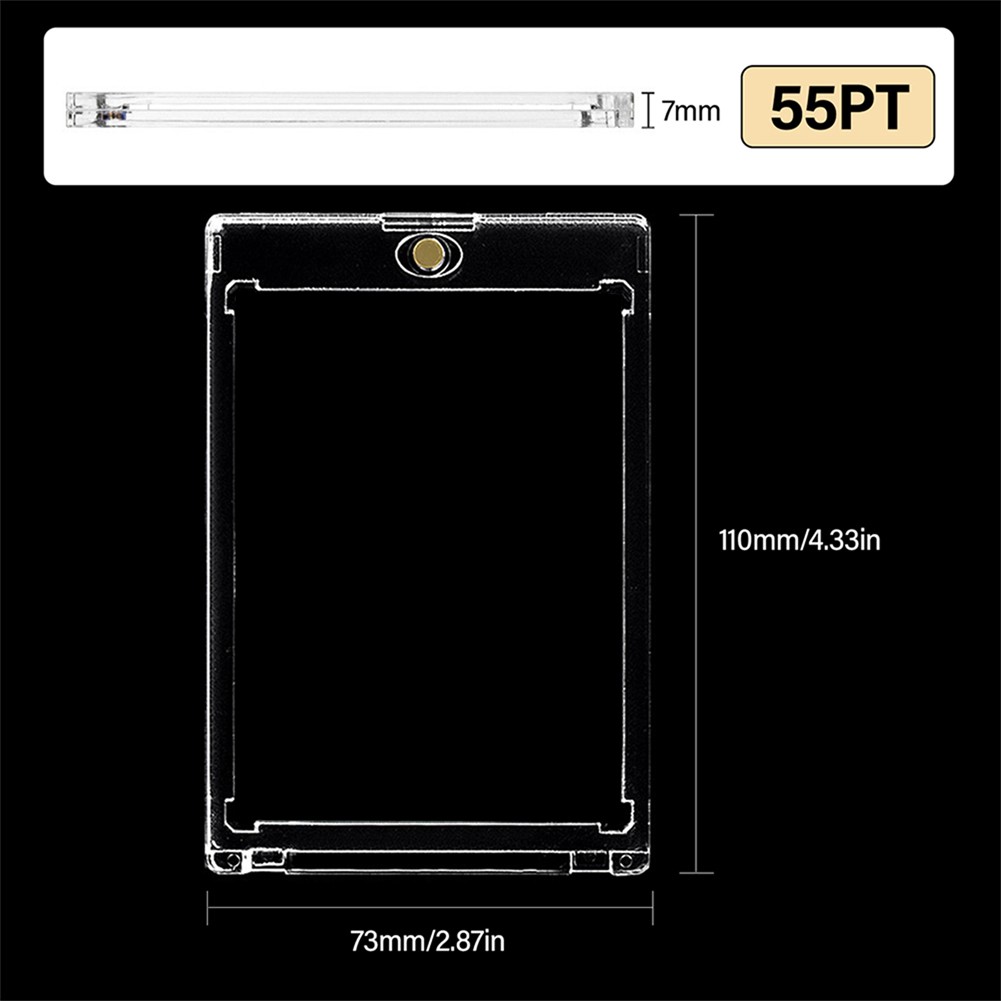 5PACK Thick Magnetic Card Sleeve Card Holder 55Pt-180Pt Hard Plastic Protector