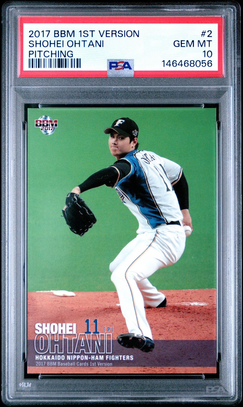 2017 BBM 1ST VERSION PITCHING #2 SHOHEI OHTANI PSA 10