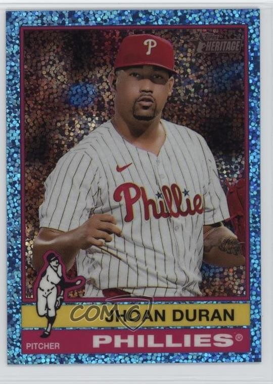 2025 Topps Heritage High Number Chrome Light Blue Sparkle Jhoan Duran #639 14dq