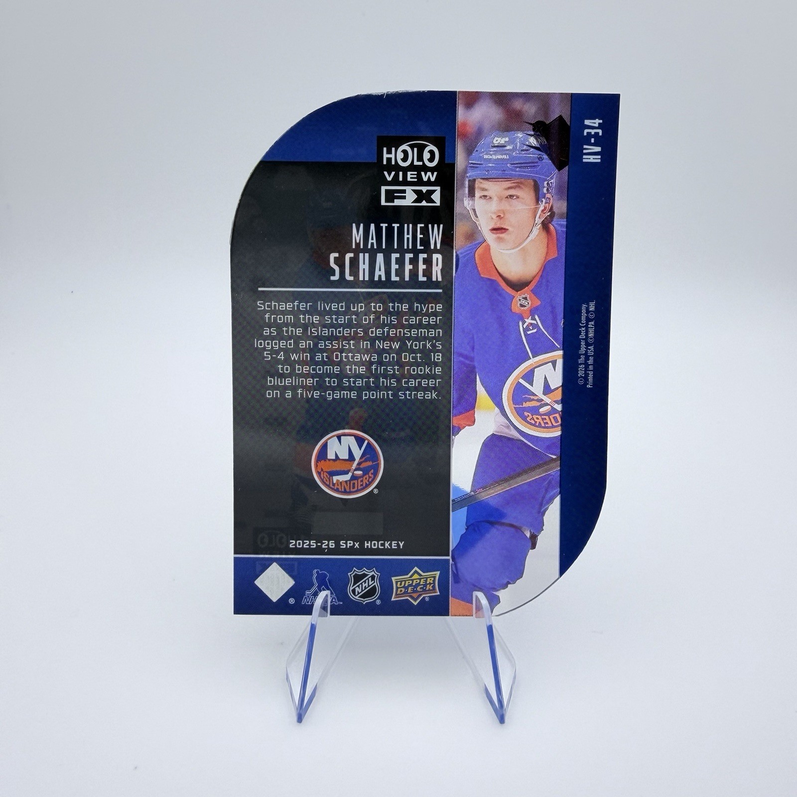 2025-26 Spx – Holoview F/X Rookies Matthew Schaefer #HV-34 (RC)