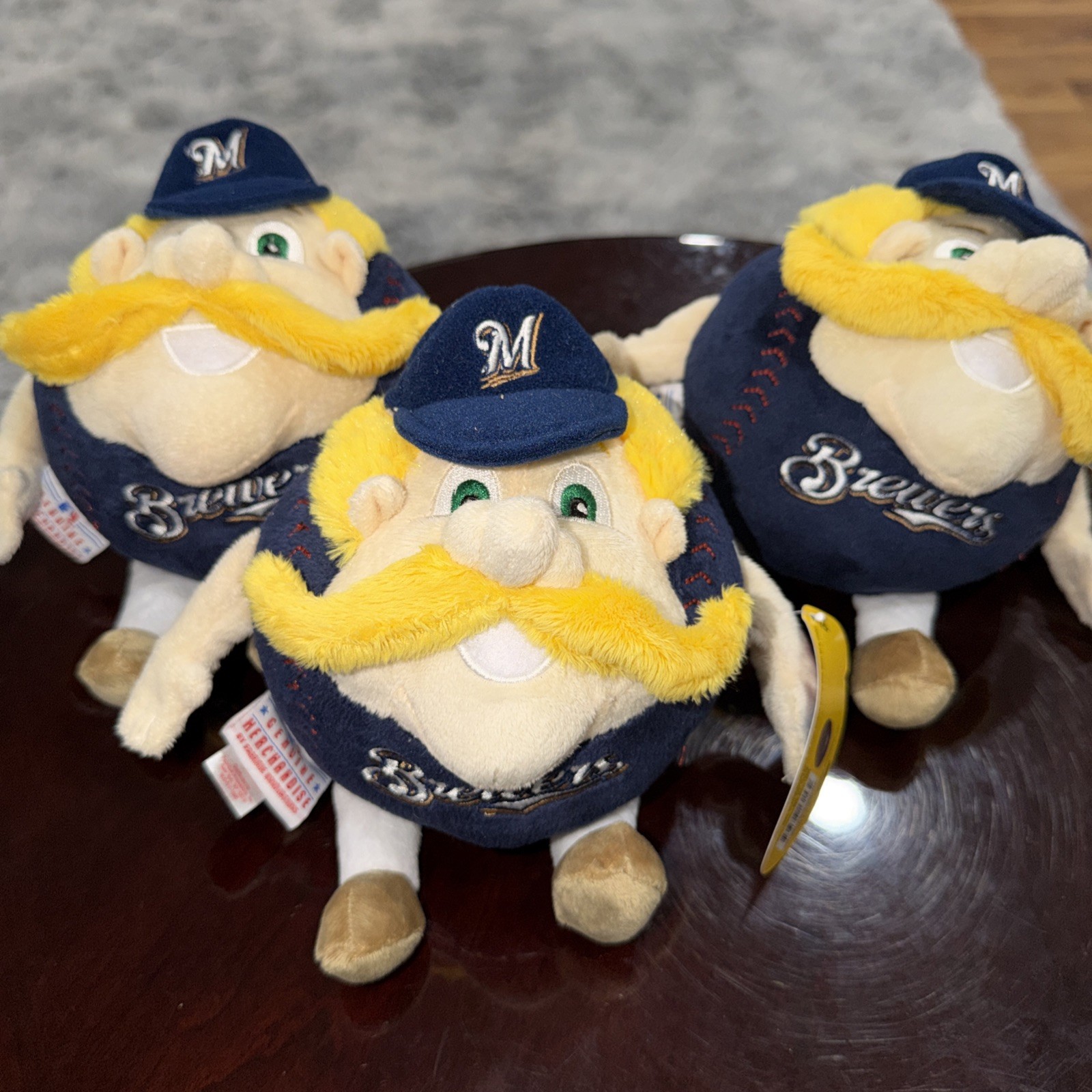 Milwaukee Brewers Bernie Brewer Orbiez Plush New With Tags Small set of 3