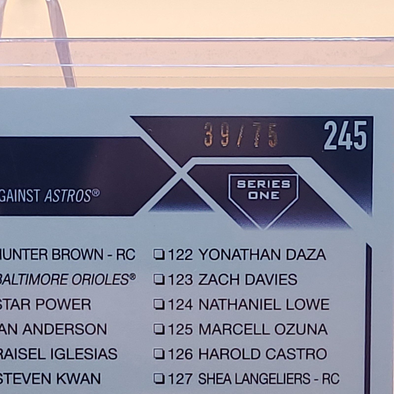 2023 Topps Series 1 1st Edition – Checklist Aaron Judge #245 Orange Foil /75