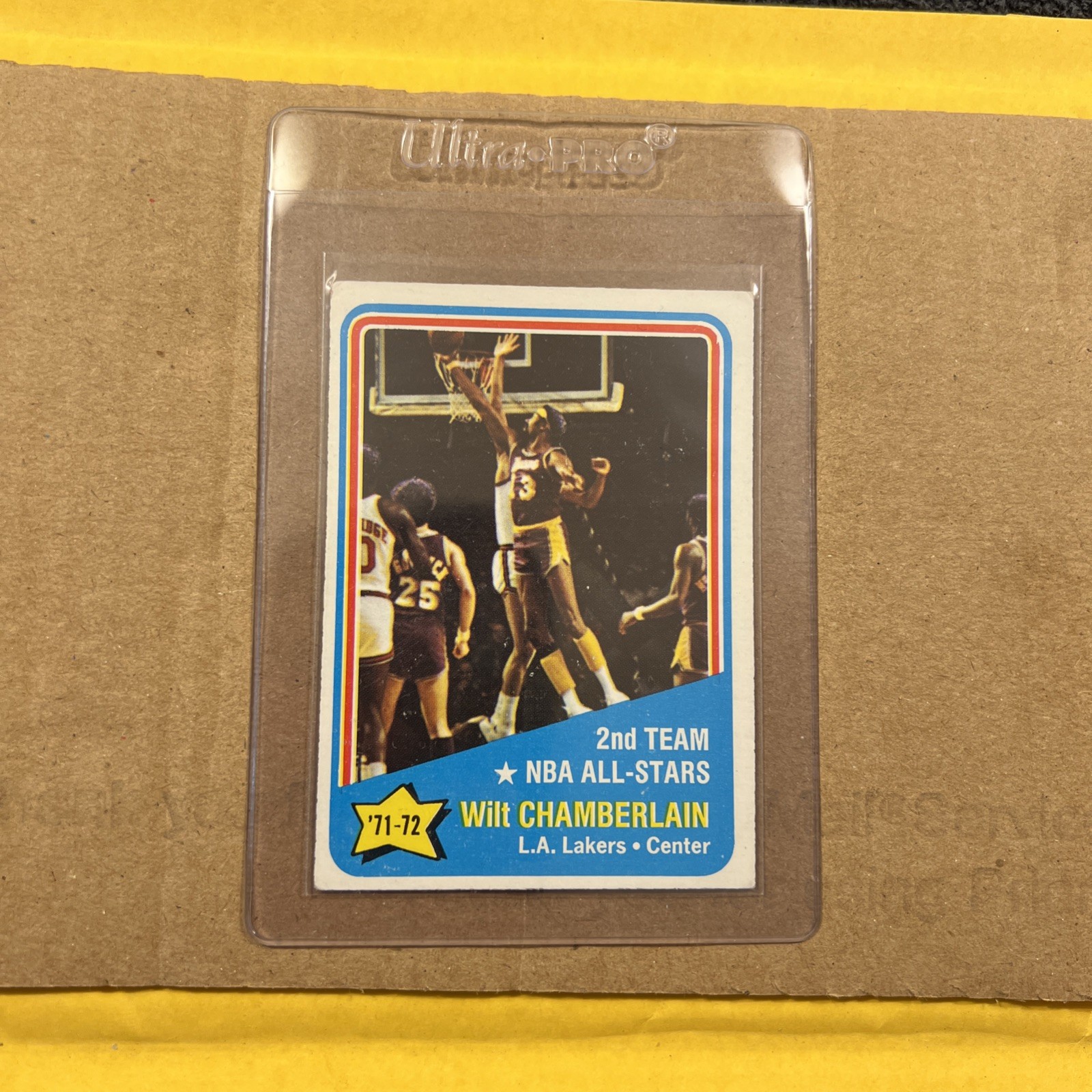 VINTAGE 1972 TOPPS Basketball All Star W.Chamberlain #168 LAKERS GOOD CONDITION