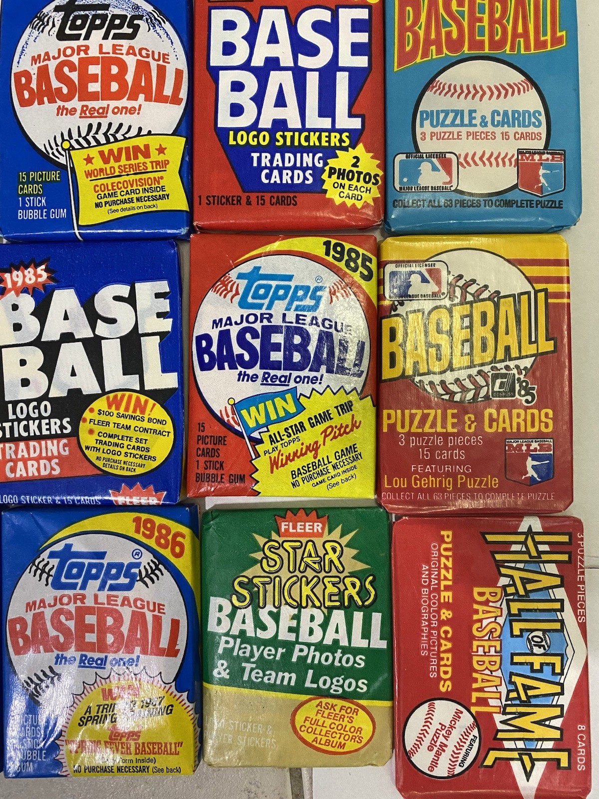 20 Lot 1981-1986 Baseball Card Packs. TOPPS, DONRUSS, Fleer. These Are Valuable