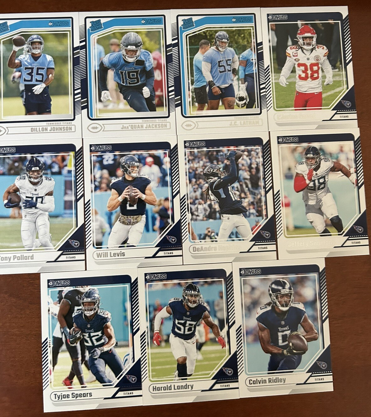2024 Donruss Football (1-400 Set) Tennessee Titans Team Set (11 Cards)