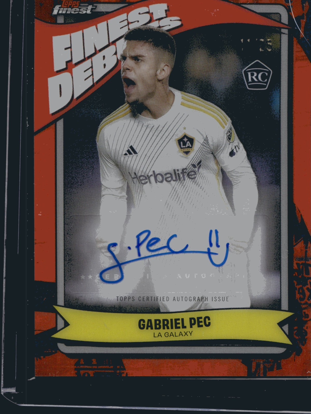 2024 Topps Finest Mls Finest Debuts Auto Orange Gabriel Pec 11/25 #FDA-GP