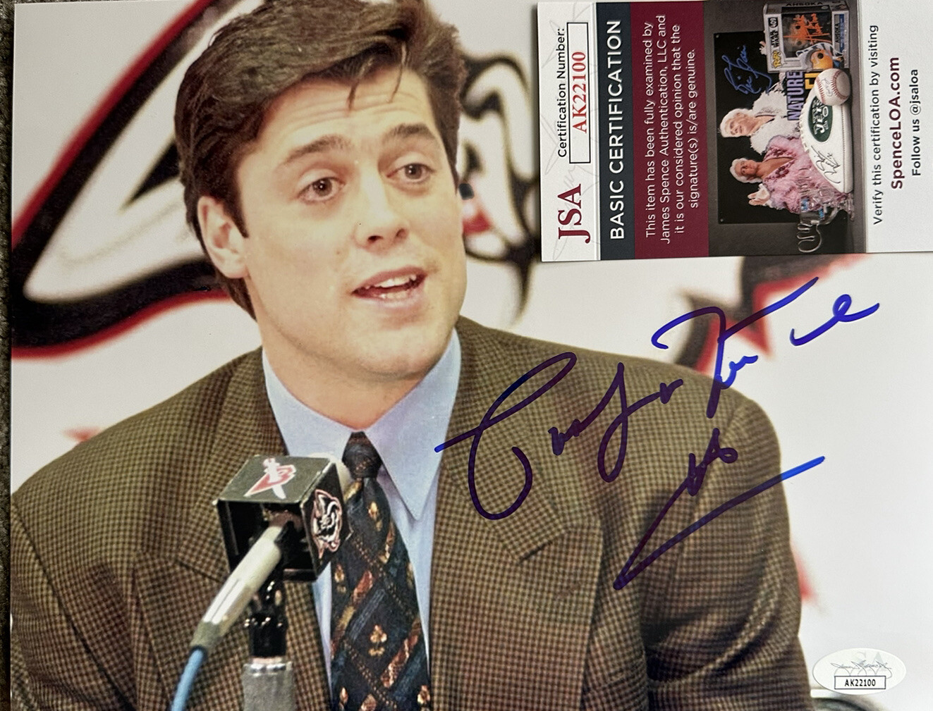 Hof Pat Lafontaine Buffalo Sabres Signed 8×10 Photograph JSA COA AK22100