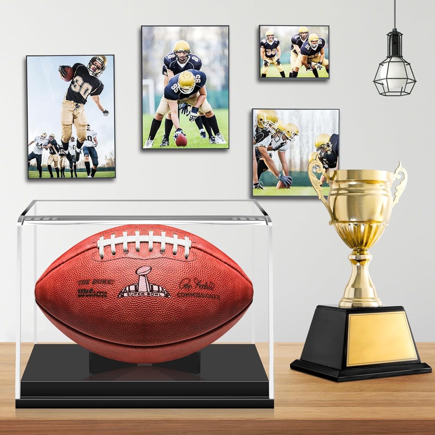 Lightweight Acrylic Football Display Box – Effortless Setup and Adaptability