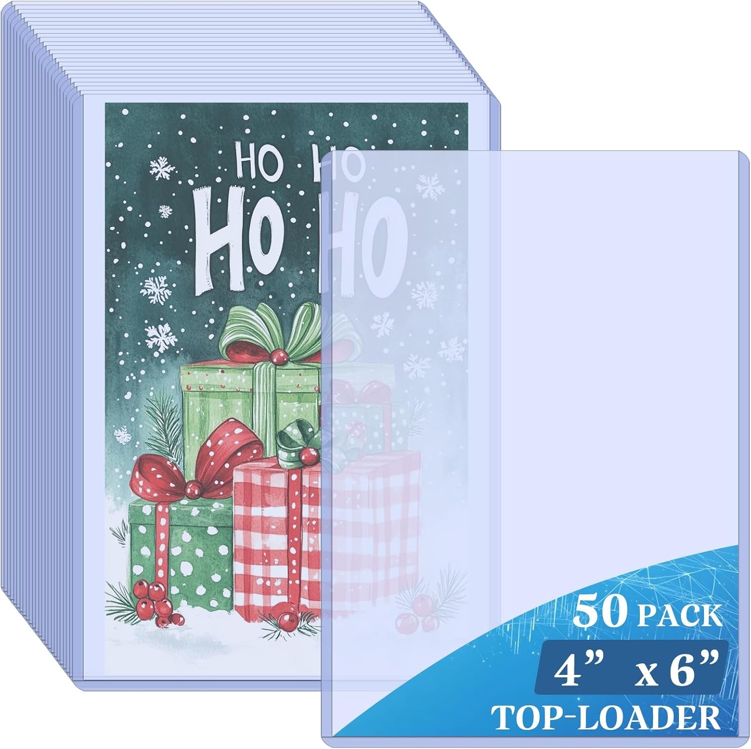 50 Pack 4×6 Hard Plastic Card Sleeves Clear Waterproof
