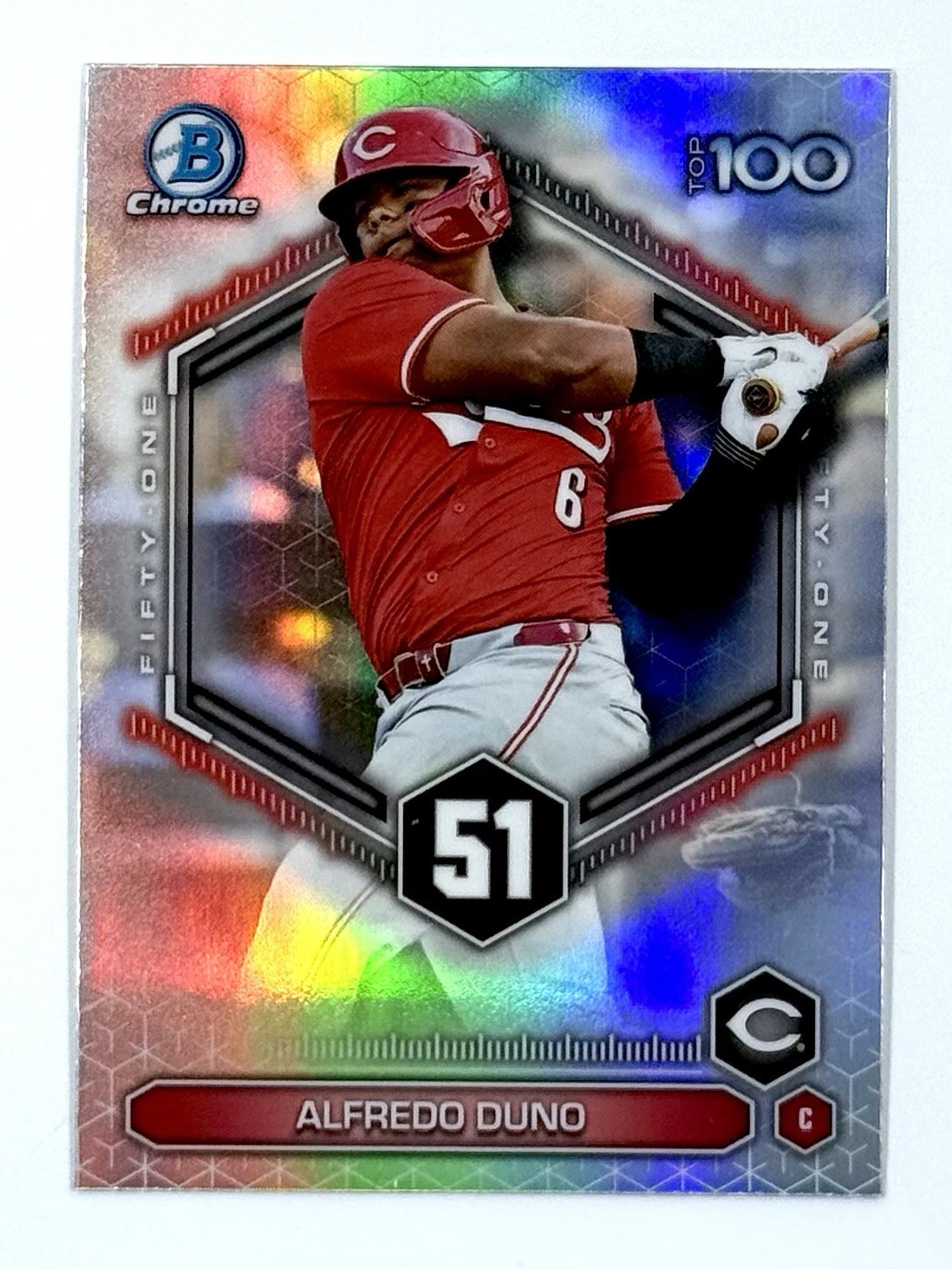 2026 Bowman Baseball Alfredo Duno #BTP-51 Top 100 Prospects SP Reds