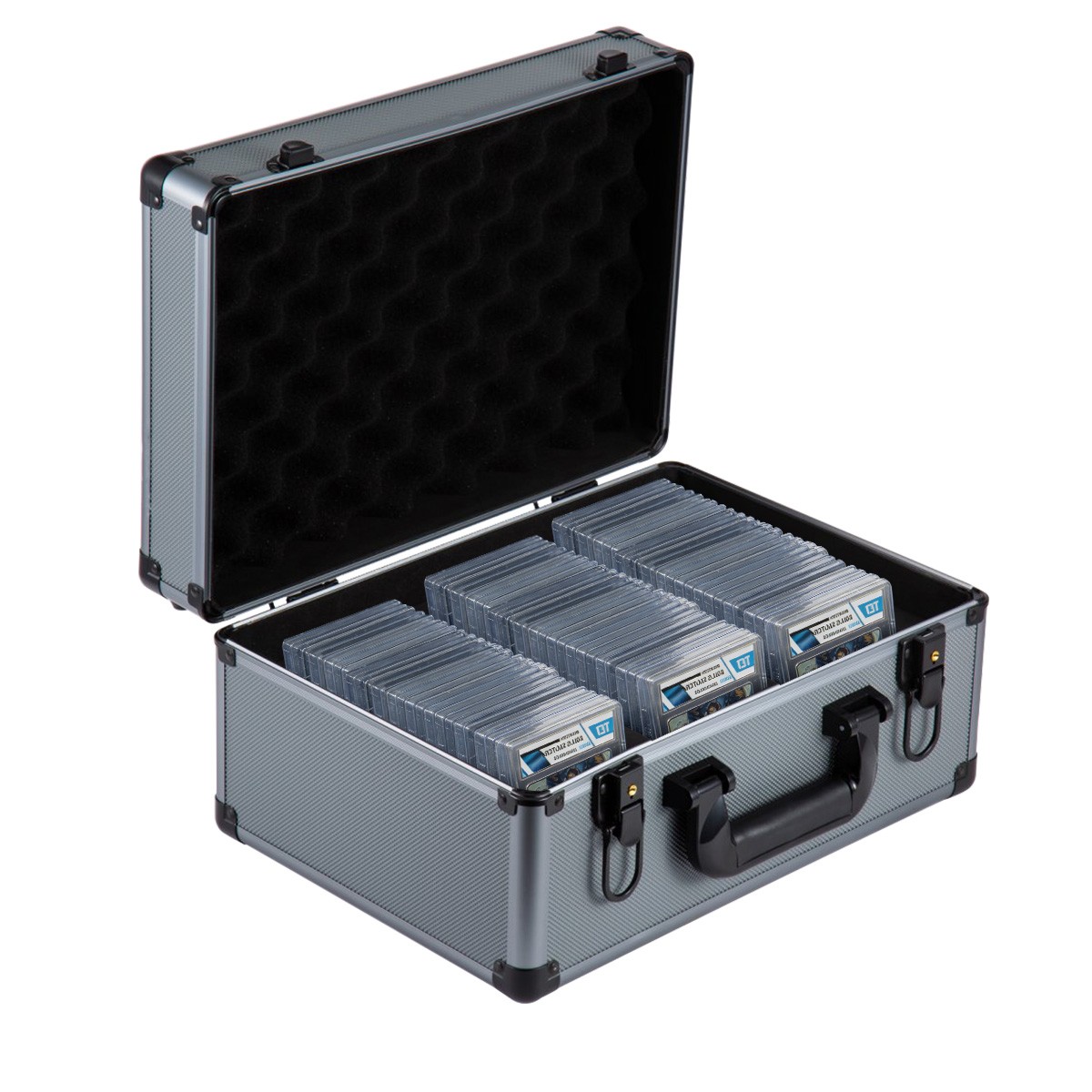 90+ PSA Graded Card Storage Box 3 Slots Sports Card Holder Case Key Lock