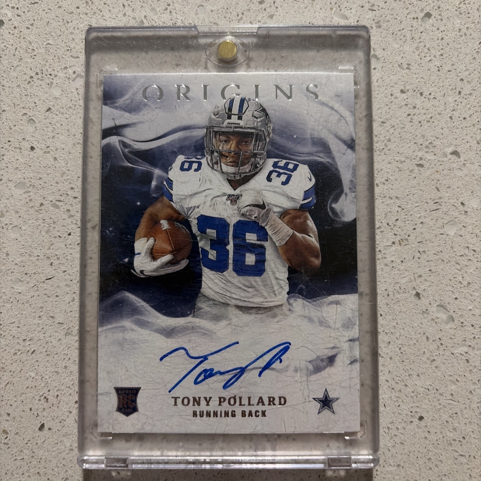 2019 Panini Origins Rookie Autographs Tony Pollard #RA-TP Cowboys On Card Auto