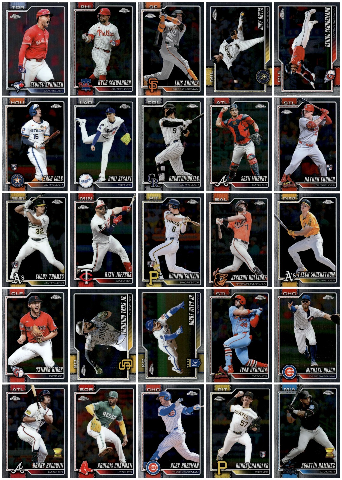 2026 Topps Chrome Baseball You Pick / Complete Your Set