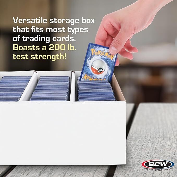 BCW 4ct Monster Trading Card Box Holds 3200 Cards Sports & Magic Card Storage