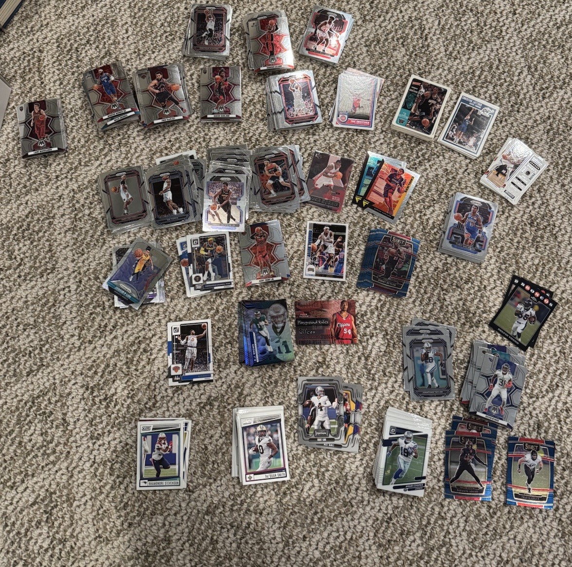 Various NBA NFL Sports Trading Card Lot Basketball Football