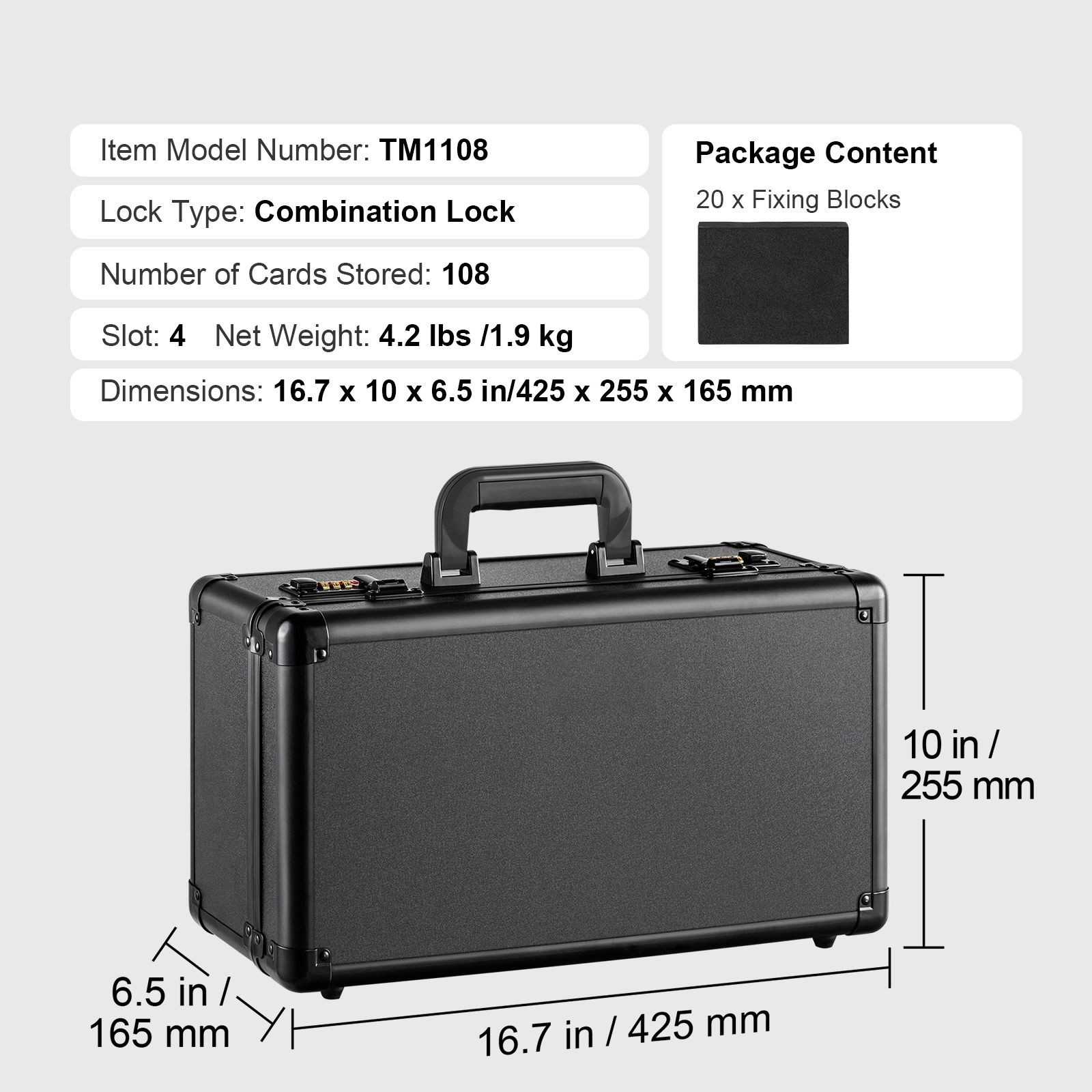 Graded Card Storage Box, 4 Slots, Graded Sports Cards Holder Carrying Case