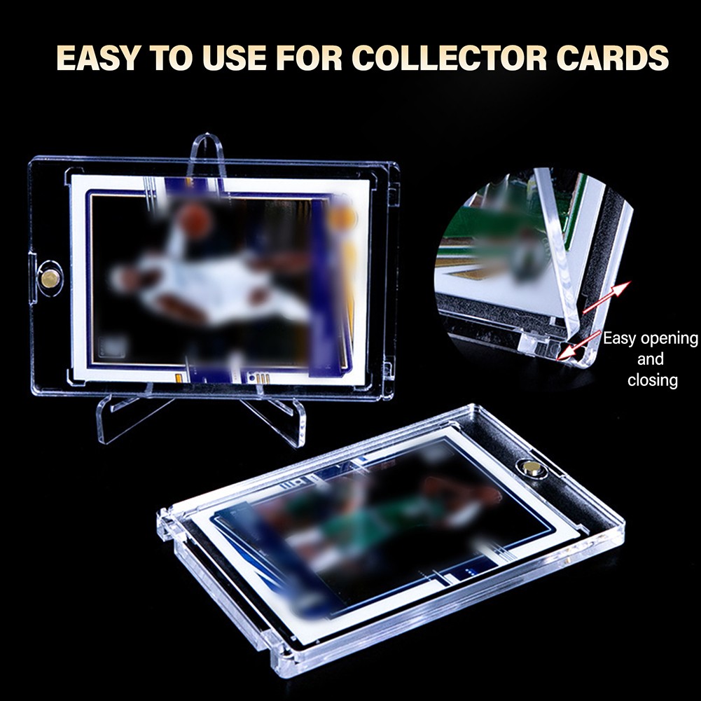 5PACK Thick Magnetic Card Sleeve Card Holder 55Pt-180Pt Hard Plastic Protector